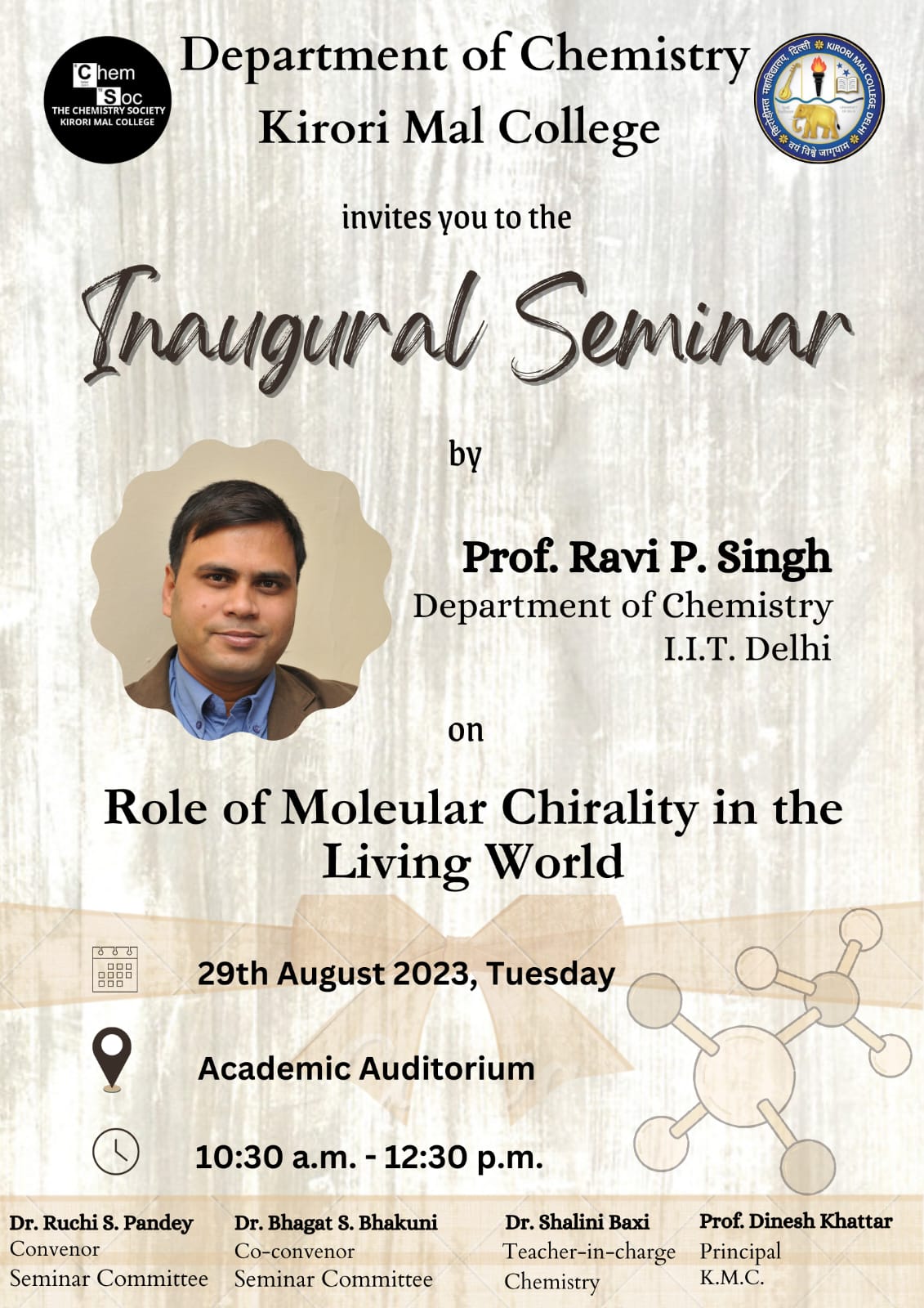 Seminar Committee, Department of Chemistry Seminar